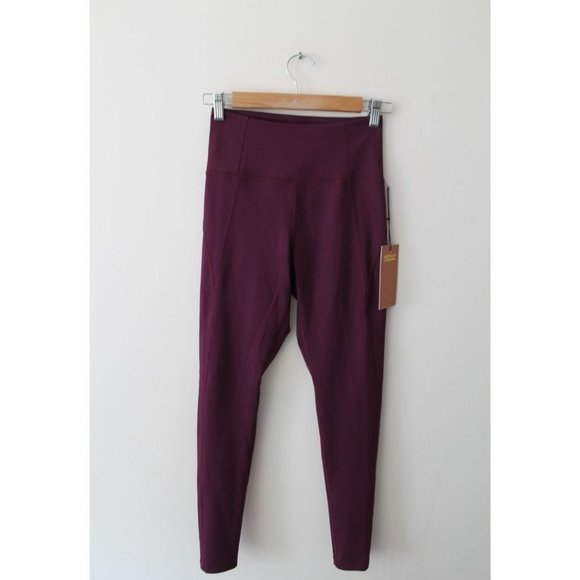 Girlfriend Collective Compressive High-Rise Legging Plum Size Small RPET - Picture 4 of 5